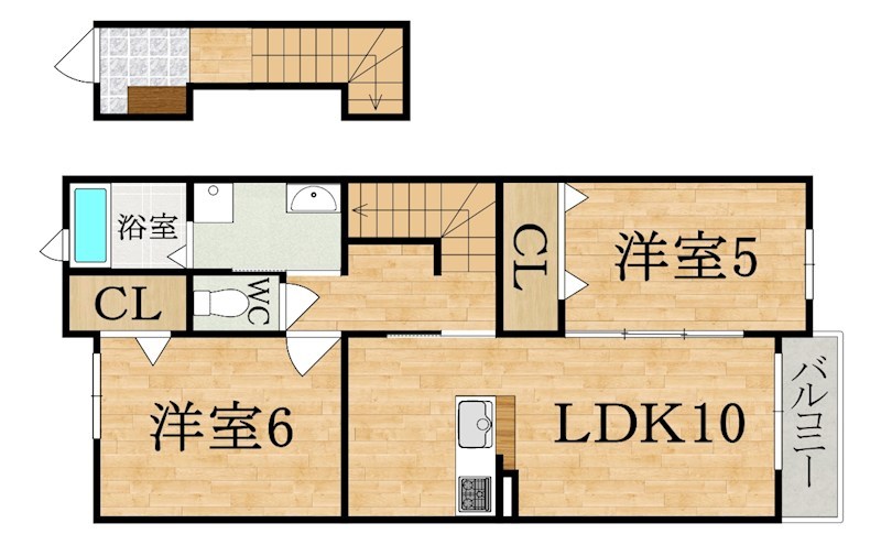 エスポワール梅美台 202号室 間取り
