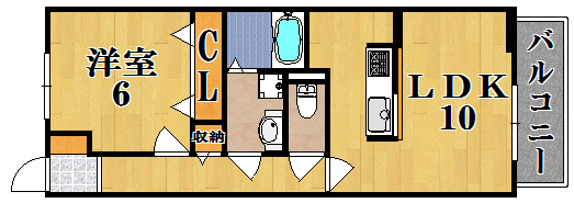 アルトピアーノ 206号室 間取り