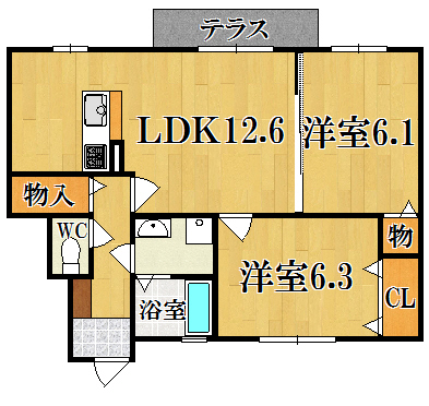 メゾン梅美 間取り図