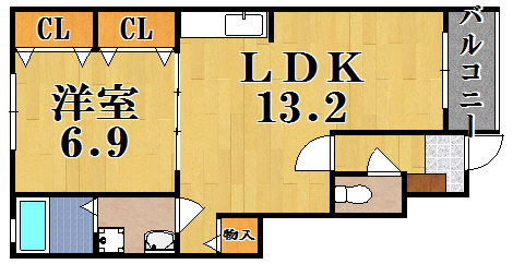 La・Rochelle(ラ・ロシェル) 103号室 間取り