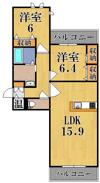 ホワイトヒルズ 203号室 間取り