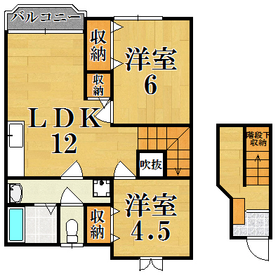 ラフィーネ俵口Ｂ 201号室 間取り