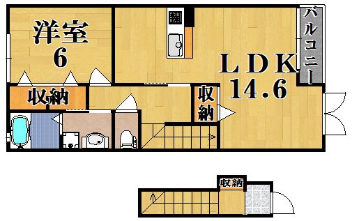 サンシャイン　フジⅣ 205号室 間取り