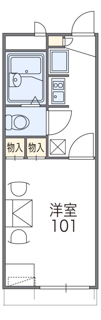 レオパレスいぶき 207号室 間取り