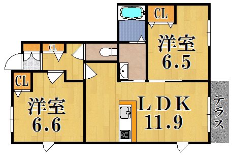 カーサレジオ B103号室 間取り