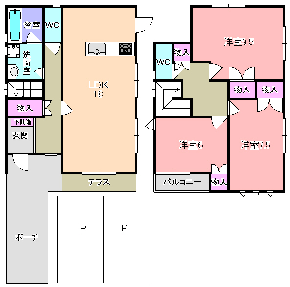 松本タウンハウス４号地 間取り
