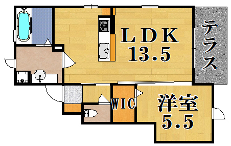 コリーヌ城山台 101号室 間取り