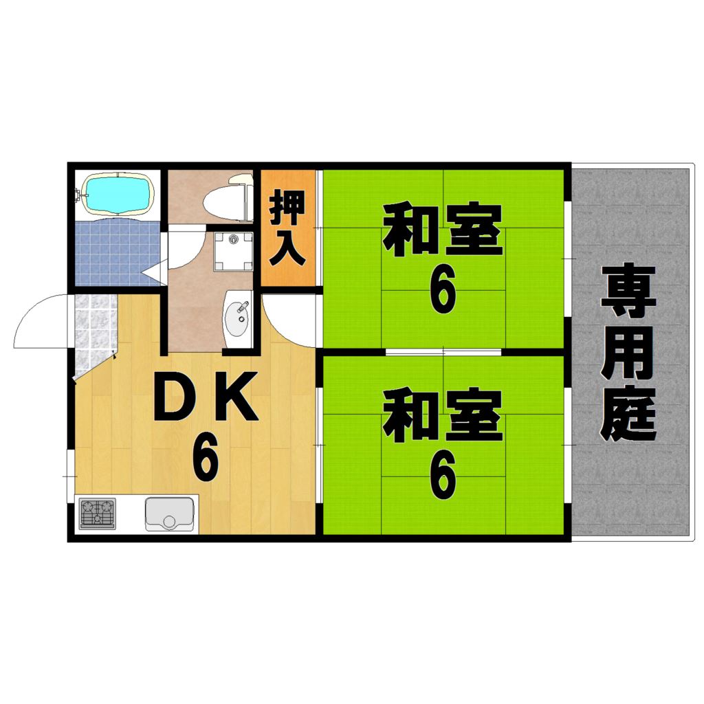 吉甚ハイツＤ棟 D102号室 間取り