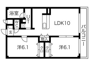 パティオ西大寺 301号室 間取り