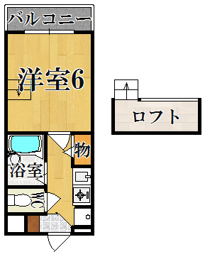 フェリス東生駒 302号室 間取り