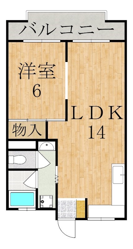 東生駒８番館 503号室 間取り