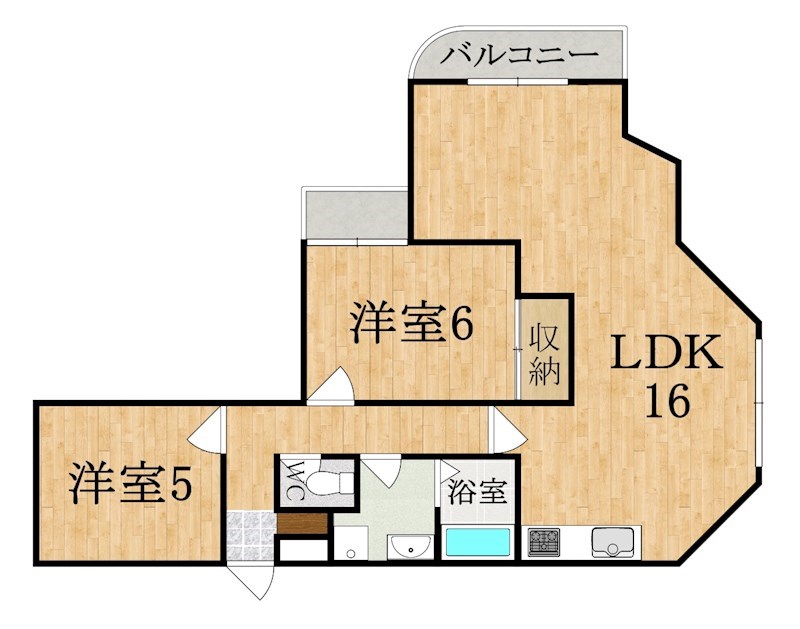 アベニュー東生駒 間取り図