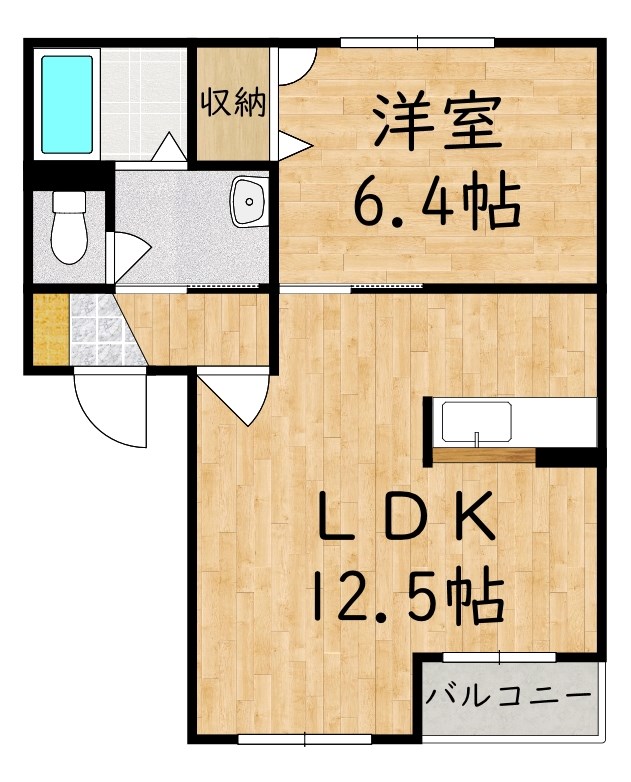 グランパルク 102号室 間取り