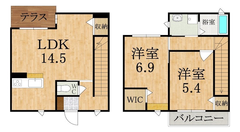 アクシア 103号室 間取り