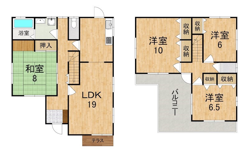 上牧町葛城台戸建て 間取り図