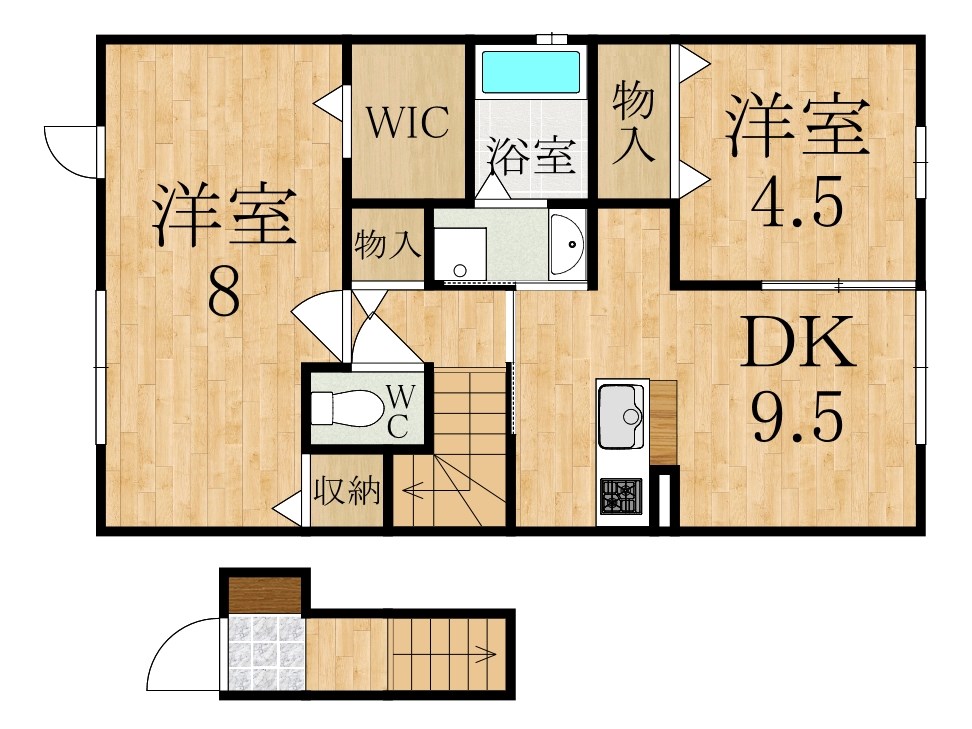 セントレジス八尾 201号室 間取り