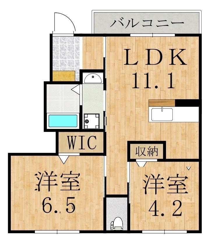 Ｌｉｖｒｅ東生駒 103号室 間取り