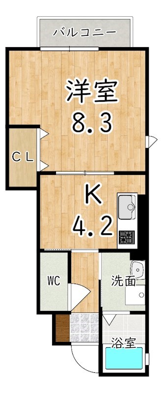 アトリオ・フランＣ 102号室 間取り