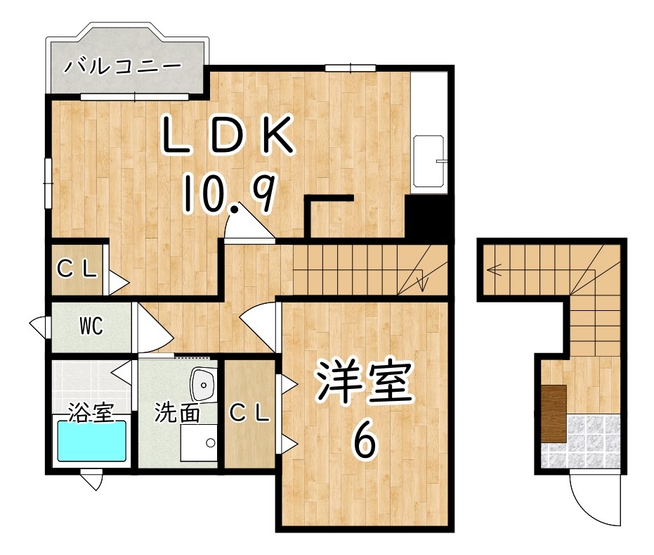 アルバ 201号室 間取り