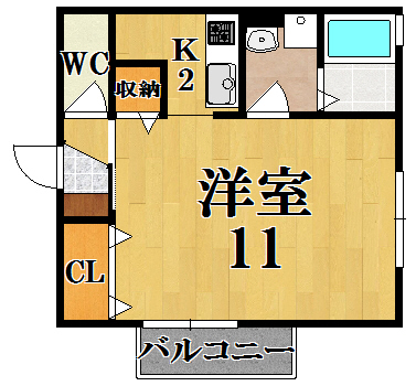 ロイヤルコートＡ 105号室 間取り