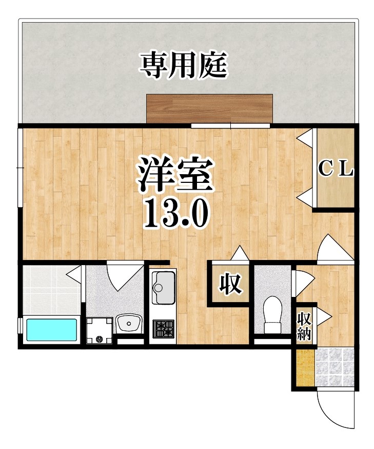 ロイヤルコートＢ 102号室 間取り