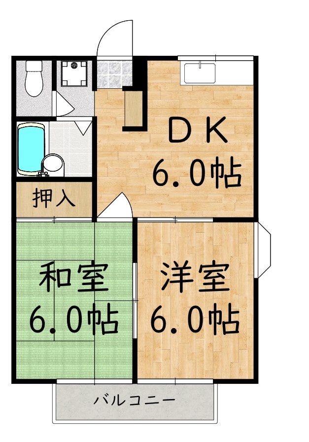 エステートピア築山２番館 201号室 間取り