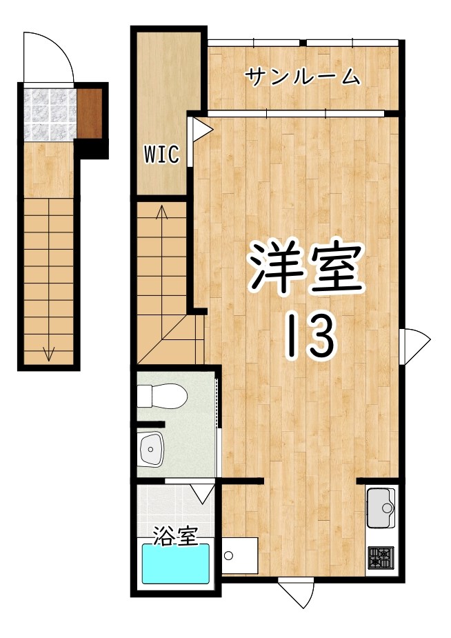 ブルバード 201号室 間取り