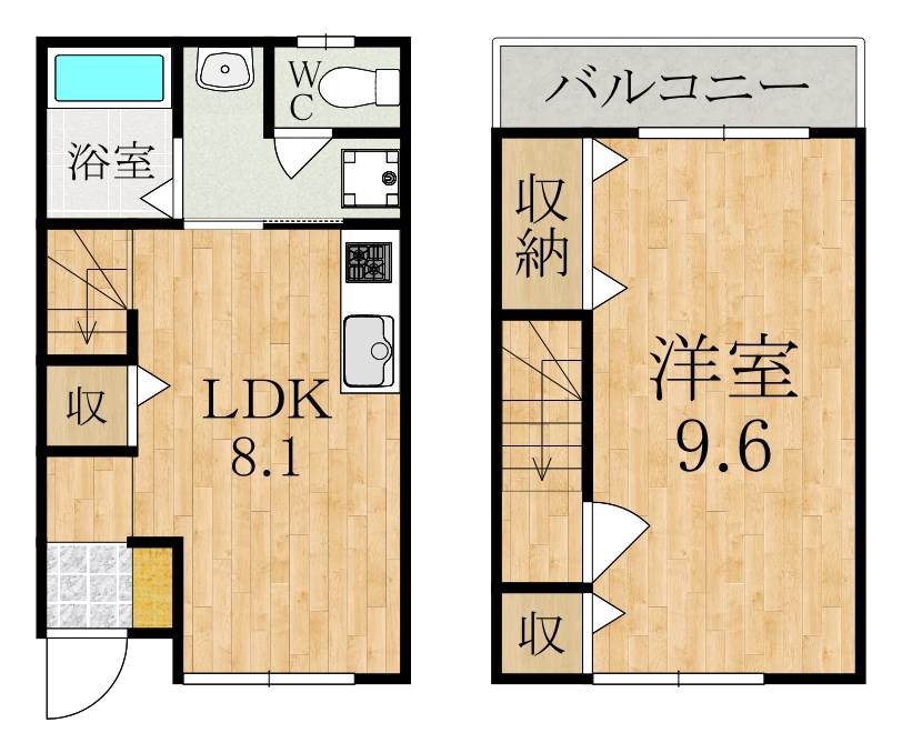 プリムローズＡ 105号室 間取り