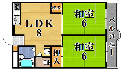 マンション城西 202号室 間取り