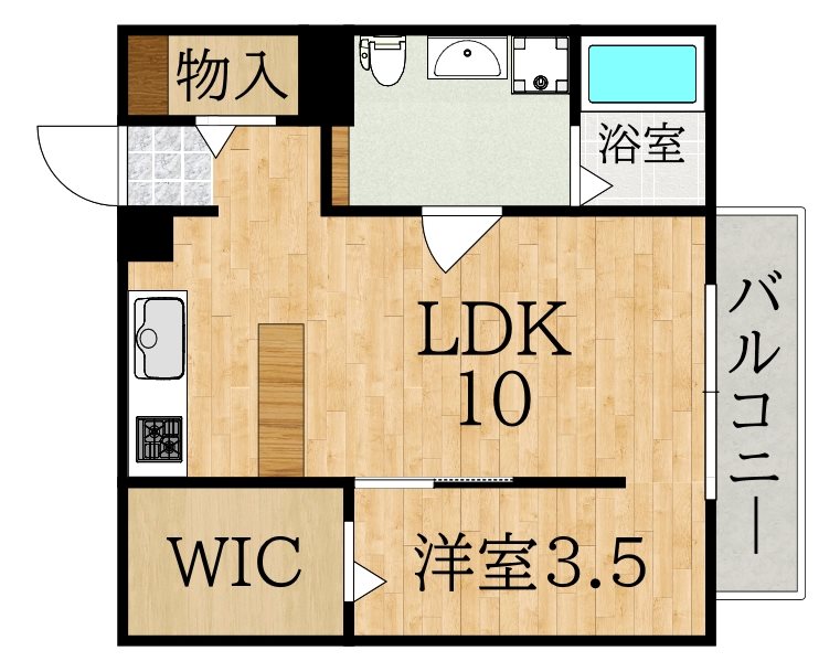 J.Qualior学園前 101号室 間取り
