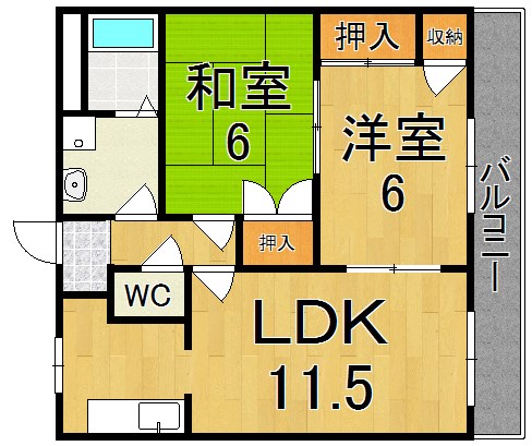 サンシャイン橿原 202号室 間取り