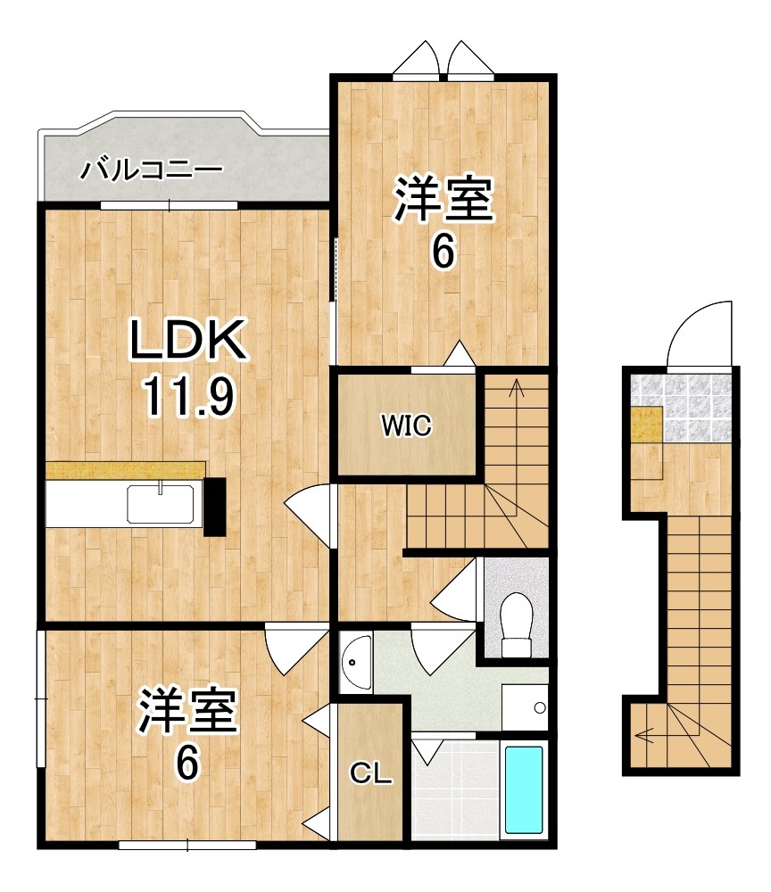 サンリット 202号室 間取り