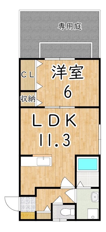 ロイヤルヴィレッジＢ棟 105号室 間取り