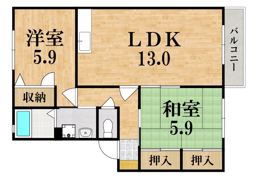 サニーソシアＢ 間取り図