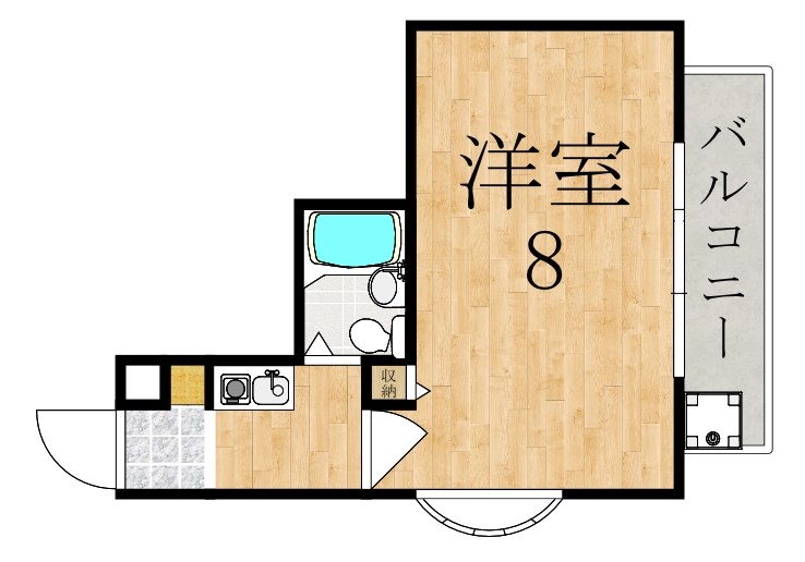 シティパレス東生駒Ａ棟 210号室 間取り