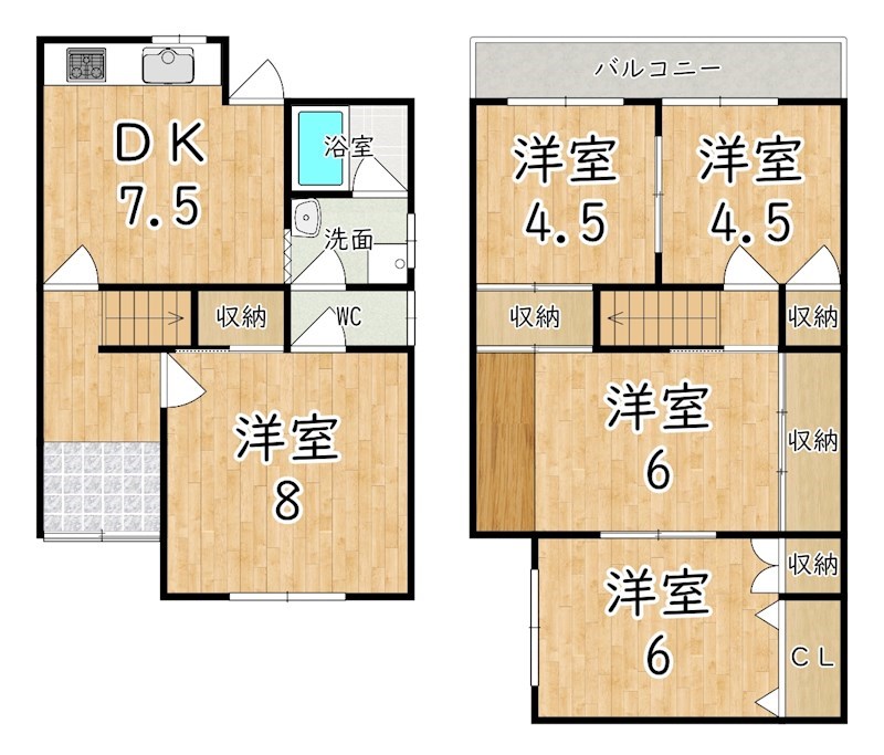 南陽町戸建 間取り図