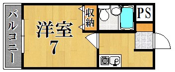 ロイヤルクリヨン 204号室 間取り