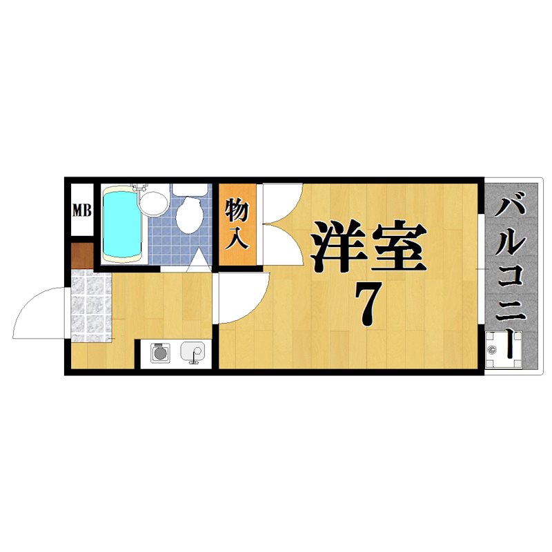 ロイヤルクリヨン 101号室 間取り