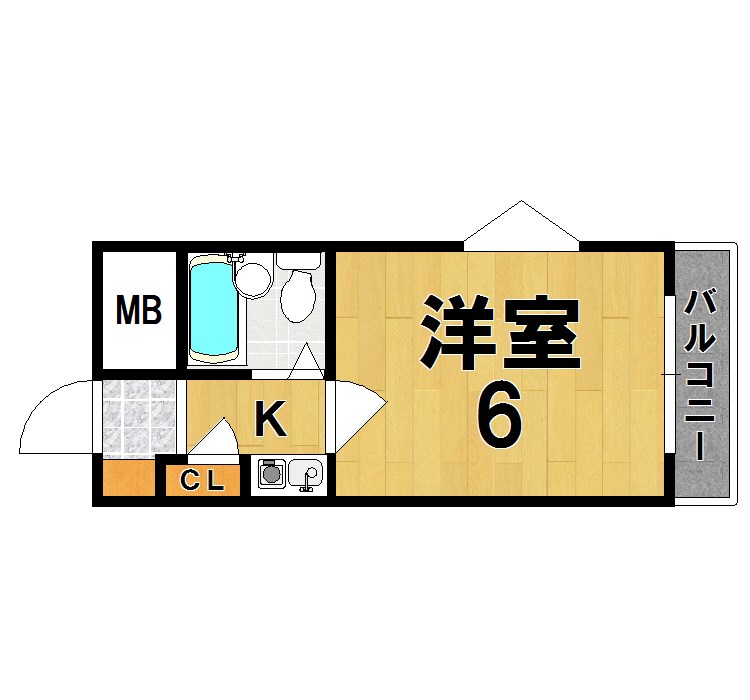 シティパレス東生駒P-3-C 間取り