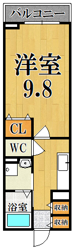 サンセール辻 201号室 間取り