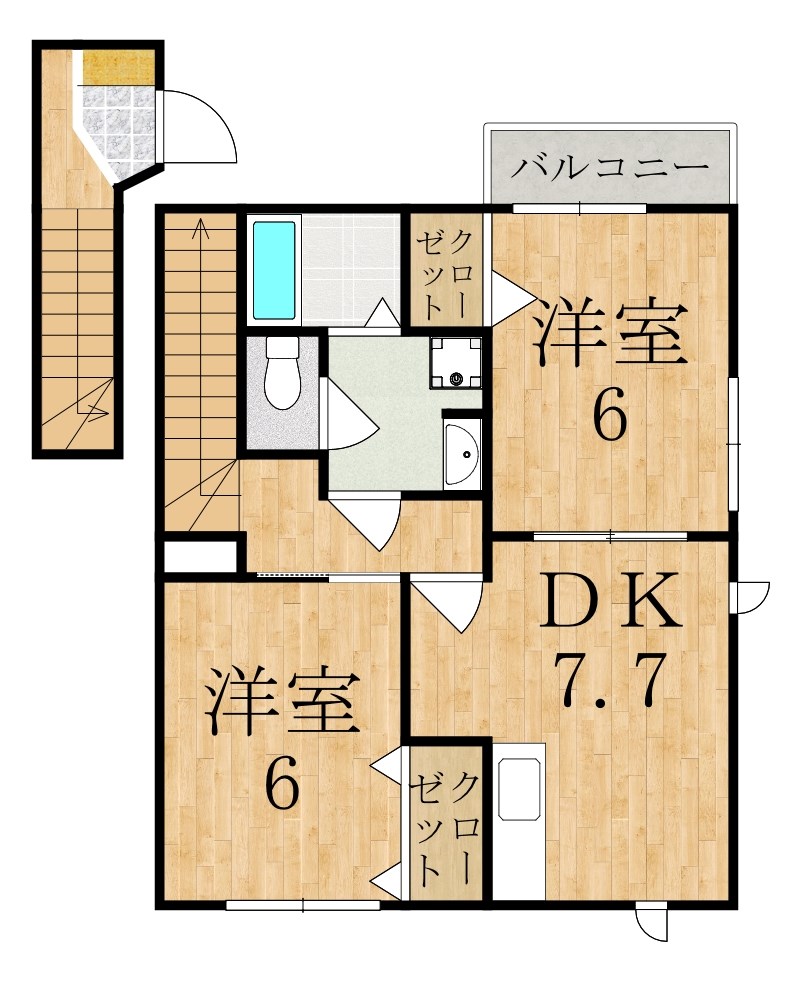 サンセール 201号室 間取り