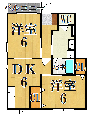 サンセール 103号室 間取り