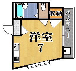 シャトー・ドゥ・クリヨン 404号室 間取り