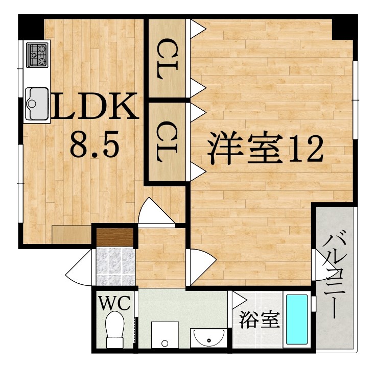 マンションキタⅡ 301号室 間取り