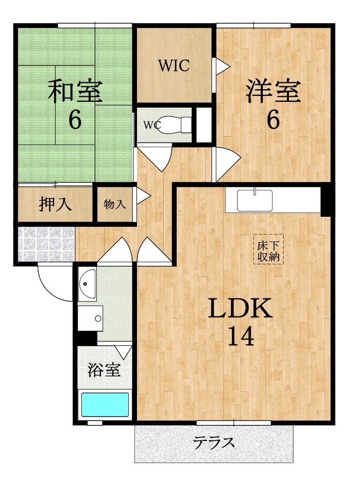 アムール州見台 101号室 間取り