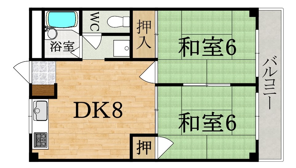 メープルハイツ 203号室 間取り