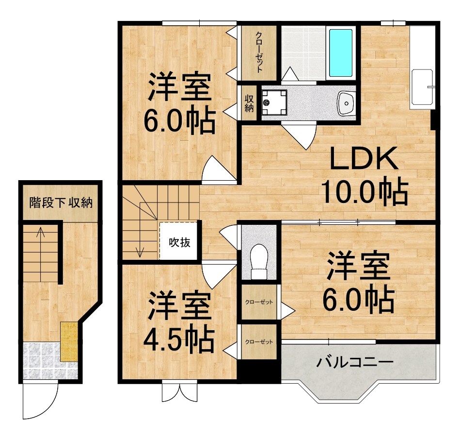 アサテラスⅡ 202号室 間取り