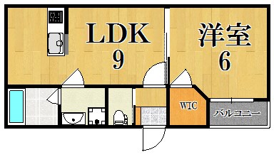 Ｋｓ　Ｒｅｓｉｄｅｎｃｅ生駒 203号室 間取り