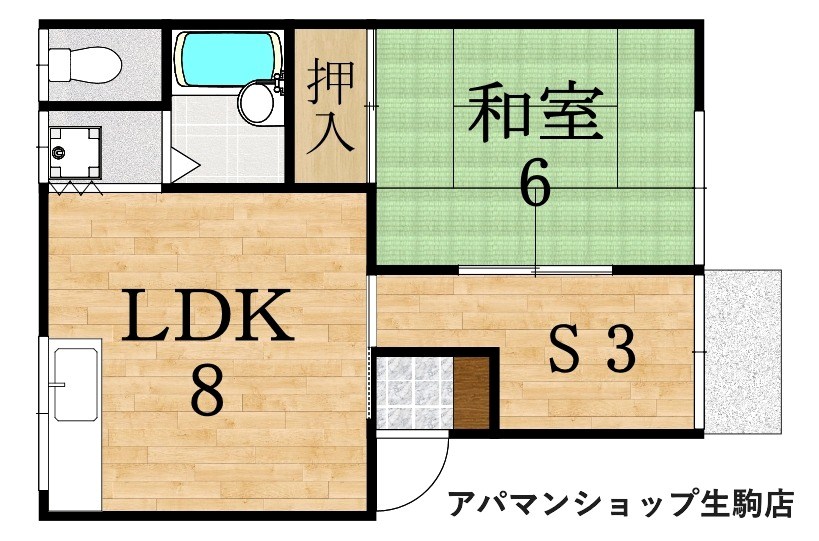マウンテンビラⅡ 106号室 間取り