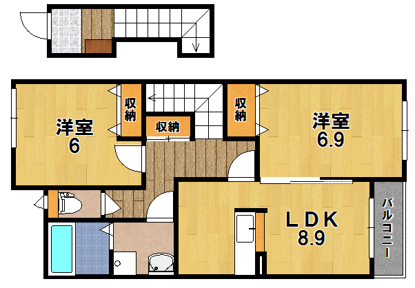 ルミナス 202号室 間取り